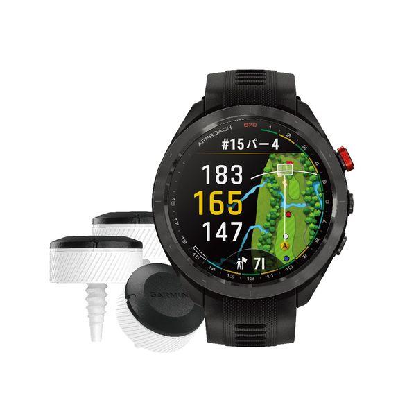 【ラッピング可】【即日発送】【中古美品】GARMIN ガーミン ゴルフウォッチ Approach S70 アプローチ エス70 47mm CT10×3個セット 010-02746-23 バンドル ブラック