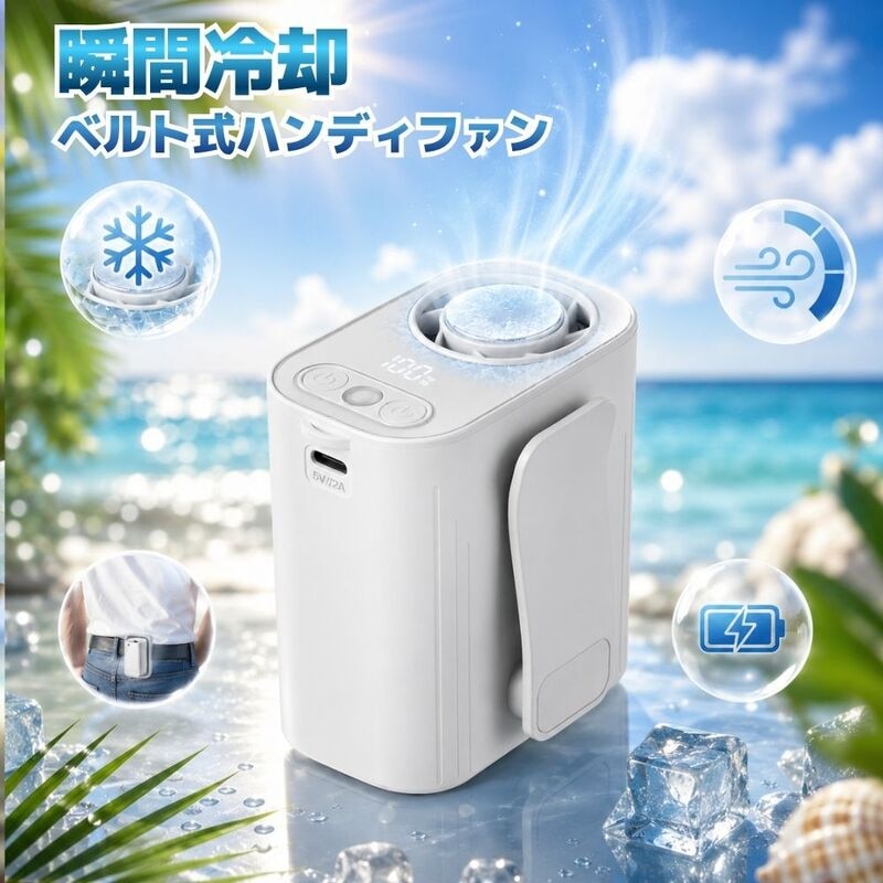【ラッピング可】【即日発送】【最新モデル 冷却プレート付】ベルトファン 腰掛け扇風機 4400mAh 大容量 首掛け扇風機 ハンディファン 100段階風量調節 瞬間冷却 静音 強力 ウェアラブルファン PSE認証 熱中症対策 外仕事 現場作業 キャンプ アウトドア 夏