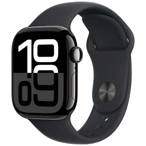 【ラッピング可】【即日発送】【安心!当社1ヶ月保証付き】【整備済品】Apple Watch Series 10 GPSモデル 46mm MWWP3J/A ジェットブラック・ブラックスポーツバンド S/M