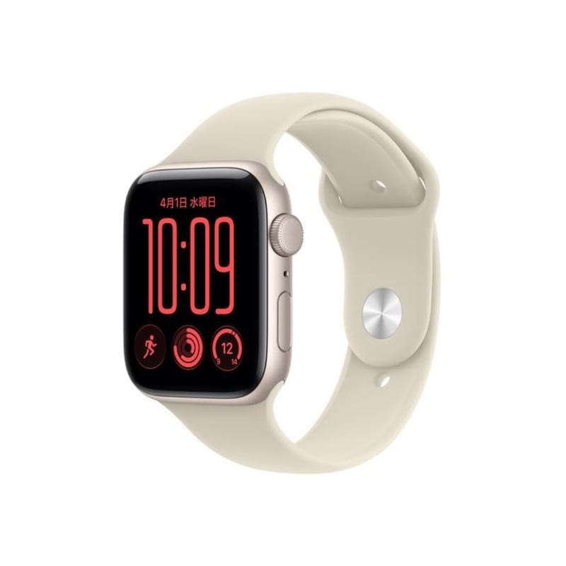 【ラッピング可】【即日発送】【新品】Apple アップル Watch SE 3 GPSモデル 44mm MJL34J/A スターライトアルミニウムケースとサンドスポーツバンド S/M