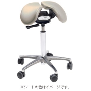 【美品】本皮SALLI サリー チェア 乗馬 姿勢矯正椅子　ミドルタイプベージュ Salliチェアー[Salli Sway] 本革 ショートタイプ（ベージュ