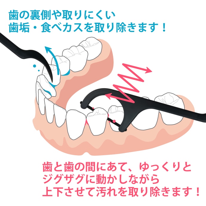 メール便で送料無料】DENTARIST 歯間フロス BLACK 1袋(50本入