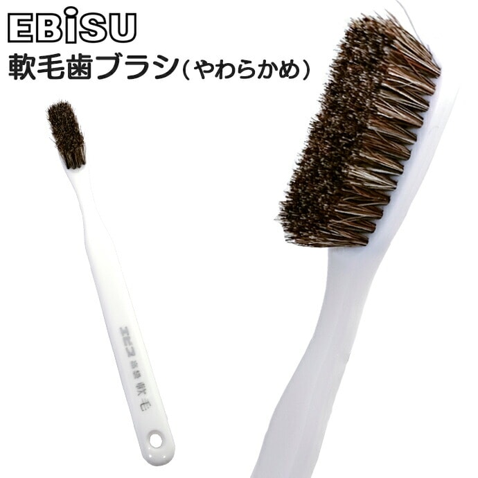 メール便で送料無料】エビス 軟毛歯ブラシ やわらかめ 3本セット
