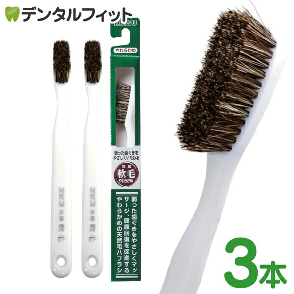メール便で送料無料】エビス 軟毛歯ブラシ やわらかめ 6本セット 弱っ