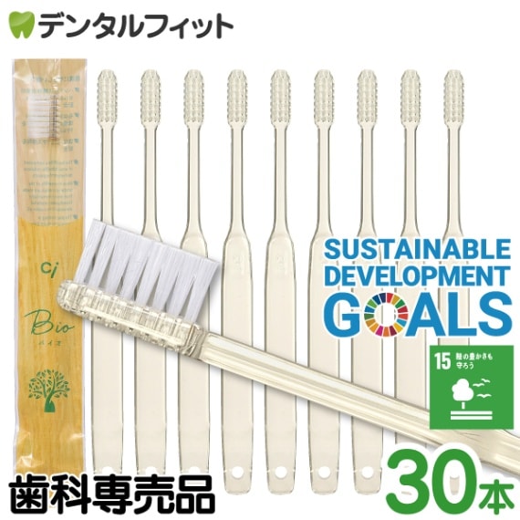 フィード バイオマス歯ブラシ 歯磨き粉付き 300本 業務用 電動歯ブラシ 丸型ブラシ HB-C6K-W ｜ ミスターマックス