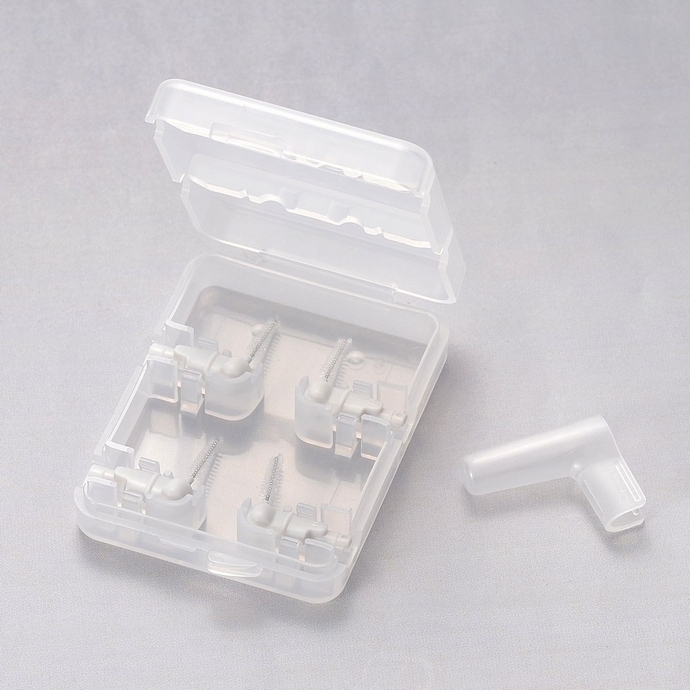 �륷���� ���֥֥饷 SS�ؤ��֥饷(�Ǿ��̲�¡�0.8mm��/�ۥ磻��) 4������1�ѥå�