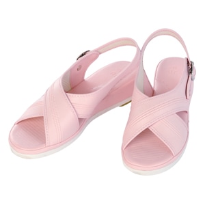 送料無料】オフィスサンダル ナースサンダル ピンク クロスサンダル L