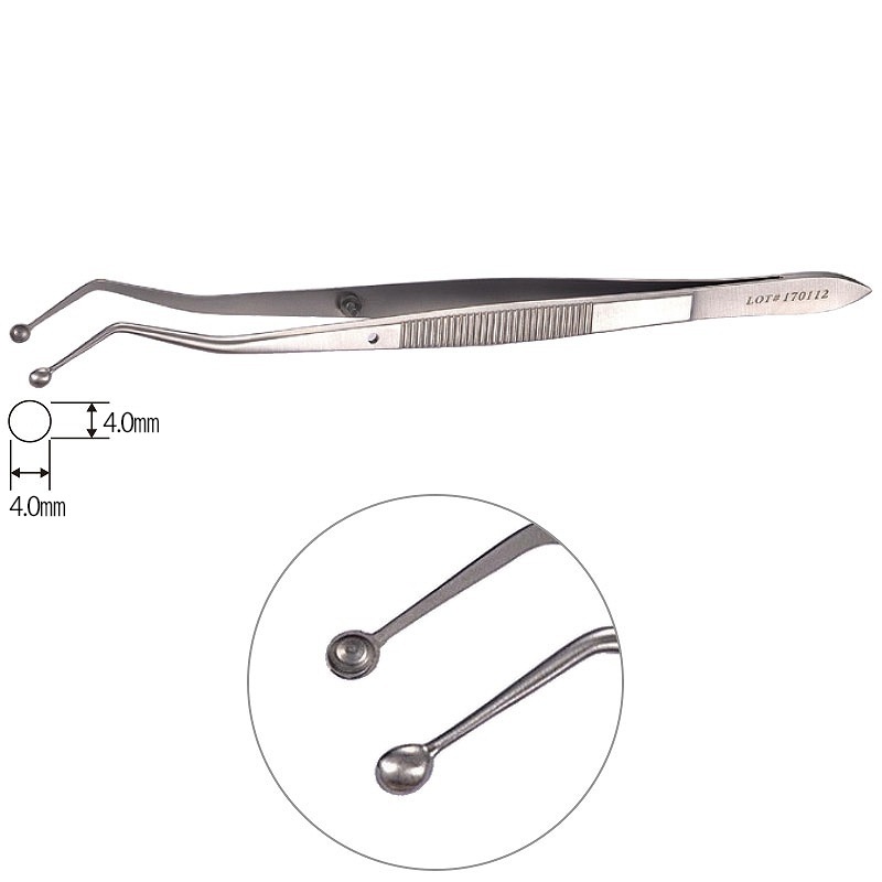 歯科 外科セット 鋭匙 ピンセット 鋭匙ピンセットAA （全長166mm 先端部4.0×4.0mm）