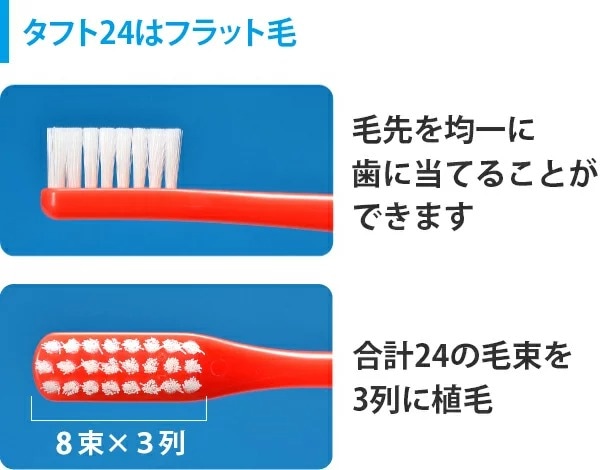メール便で送料無料】オーラルケア タフト24 歯ブラシ エクストラ