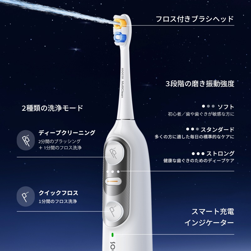 電動歯ブラシ SOOCAS NEOS II （ソーカスネオス2 )本体セット（ホワイト）