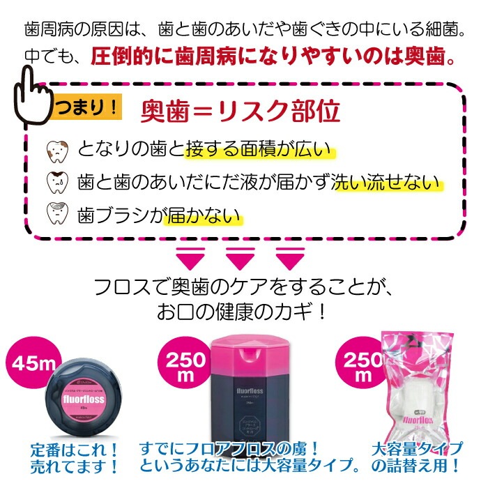 �ڥ᡼���ؤ�����̵���ۥ�����륱�� �ե����ե��� 45m ��fluorfloss��3�ĥ��å�