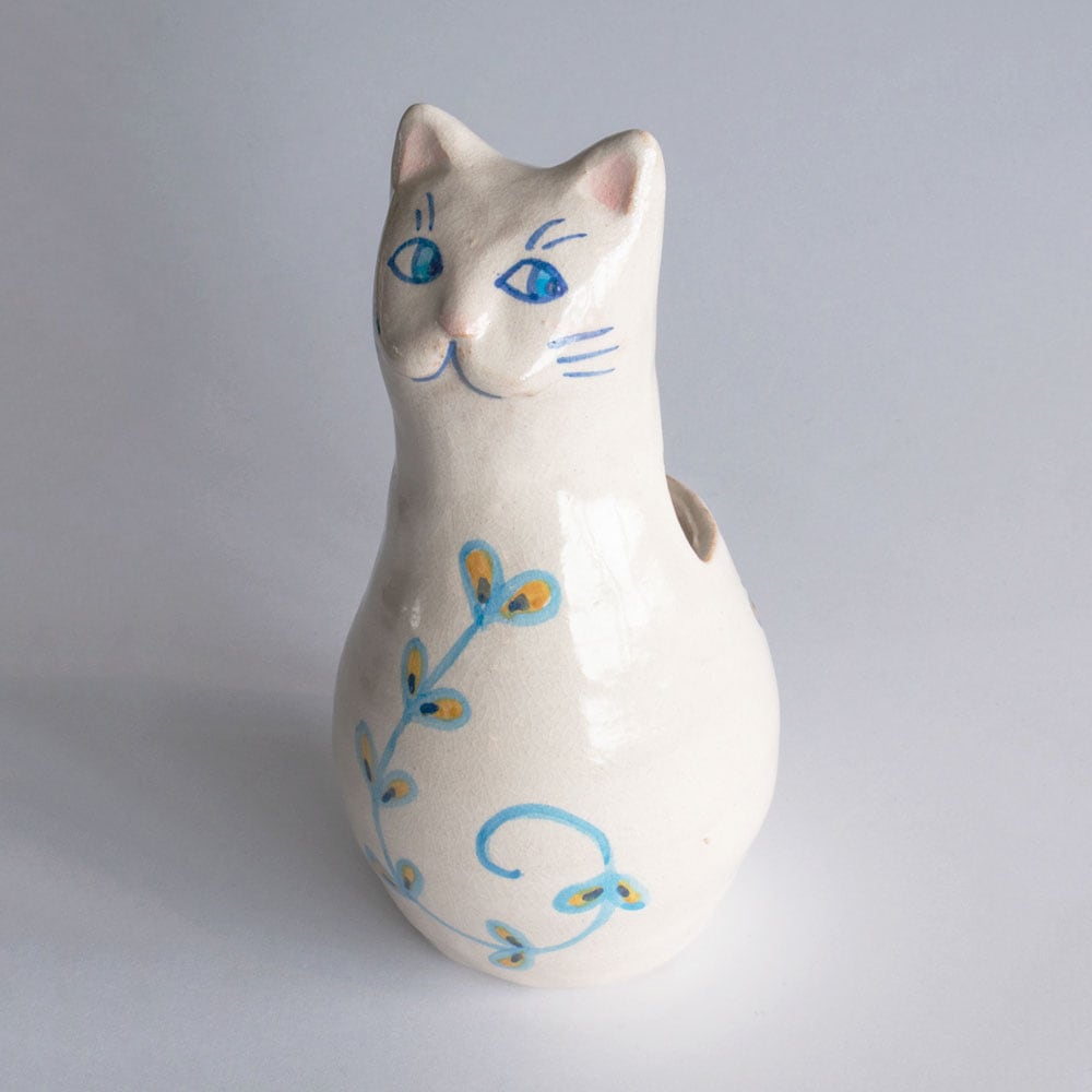 昭和レトロ　招き猫　磁器人形　壁掛け　花入れ ネコ花入れ 風来房 | 工芸品,萩焼 | 日本各地の工芸品を販売