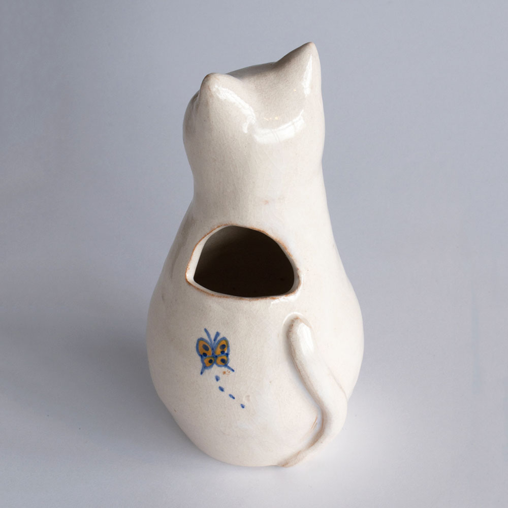 昭和レトロ　招き猫　磁器人形　壁掛け　花入れ Amazon.co.jp: 開運招き猫 オーロラ色 昭和レトロ アンティーク