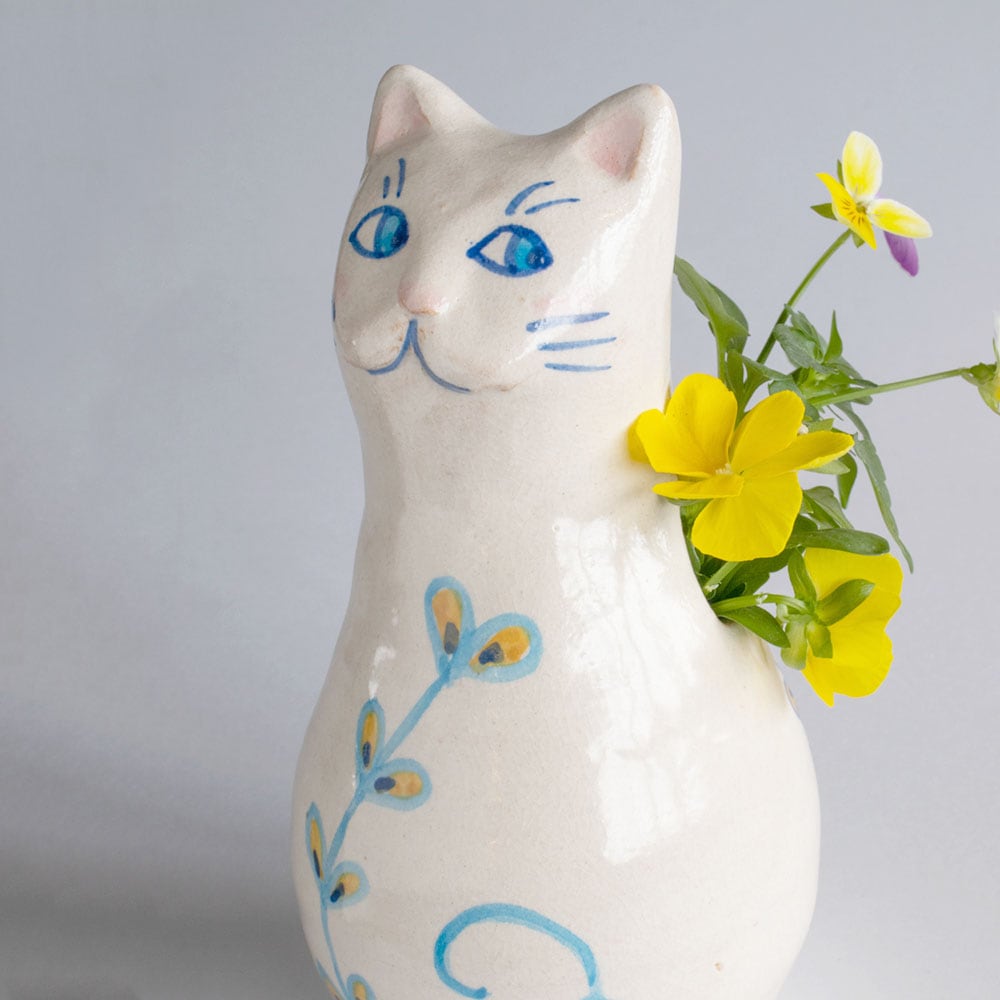 ネコ花入れ 風来房 | 工芸品,萩焼 | 日本各地の工芸品を販売