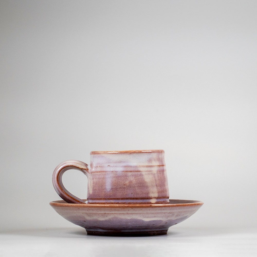 萩焼・紫コーヒーカップ＆ソーサー | 工芸品,萩焼 | 日本各地の工芸品