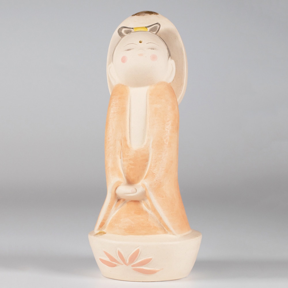 博多人形　人形師　二代　戸畑茂四郎作　「香る観音」　立札付　M　R7156 博多人形師 二代 戸畑茂四郎 大日如来 博多人形 - メルカリ