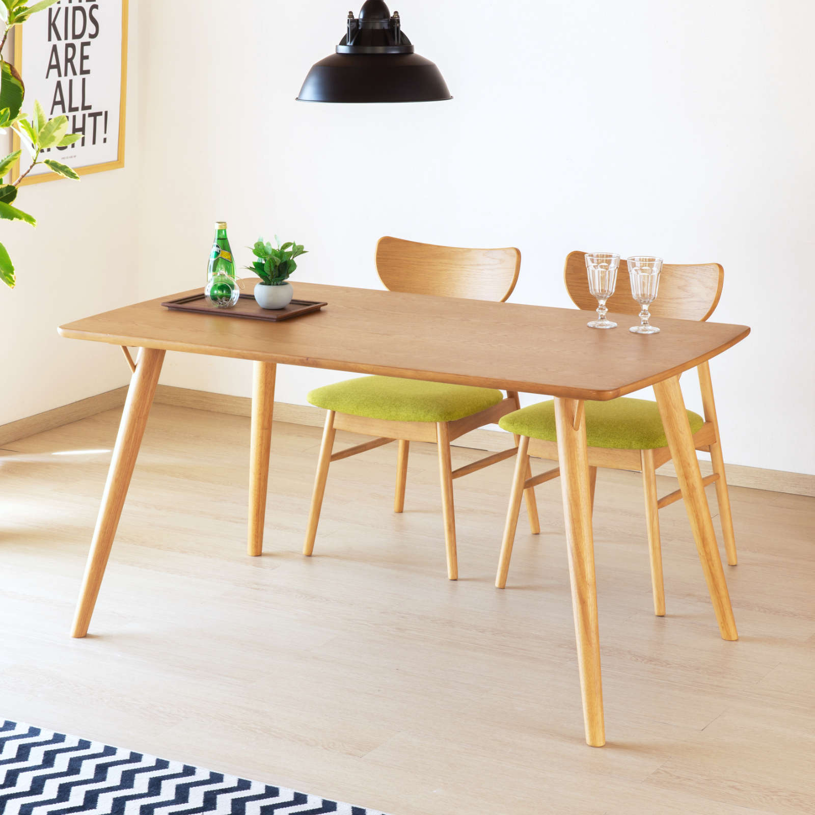 クローン ダイニングテーブル 140 (ライトブラウン)