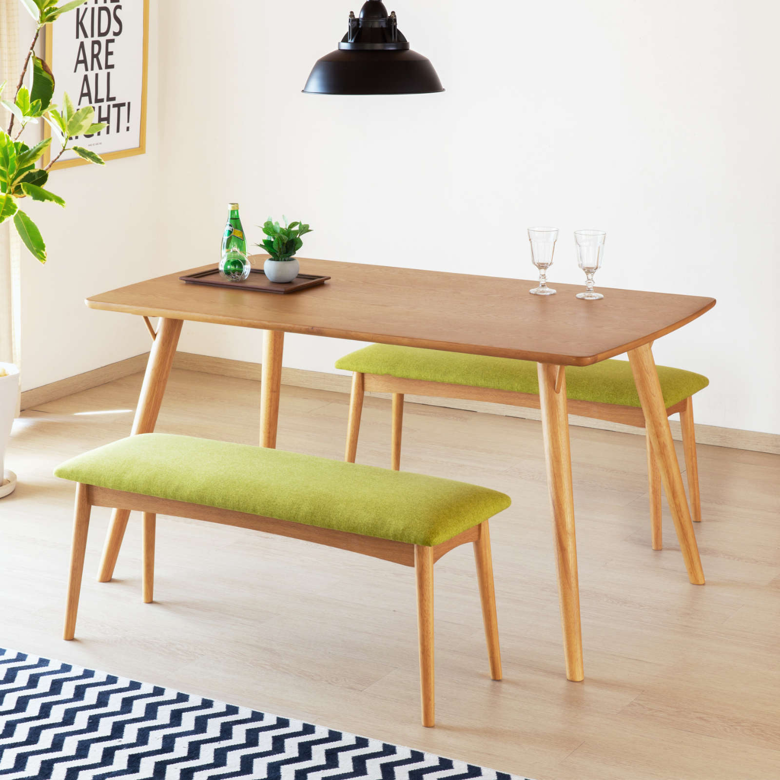 クローン ダイニングテーブル 140 (ライトブラウン)