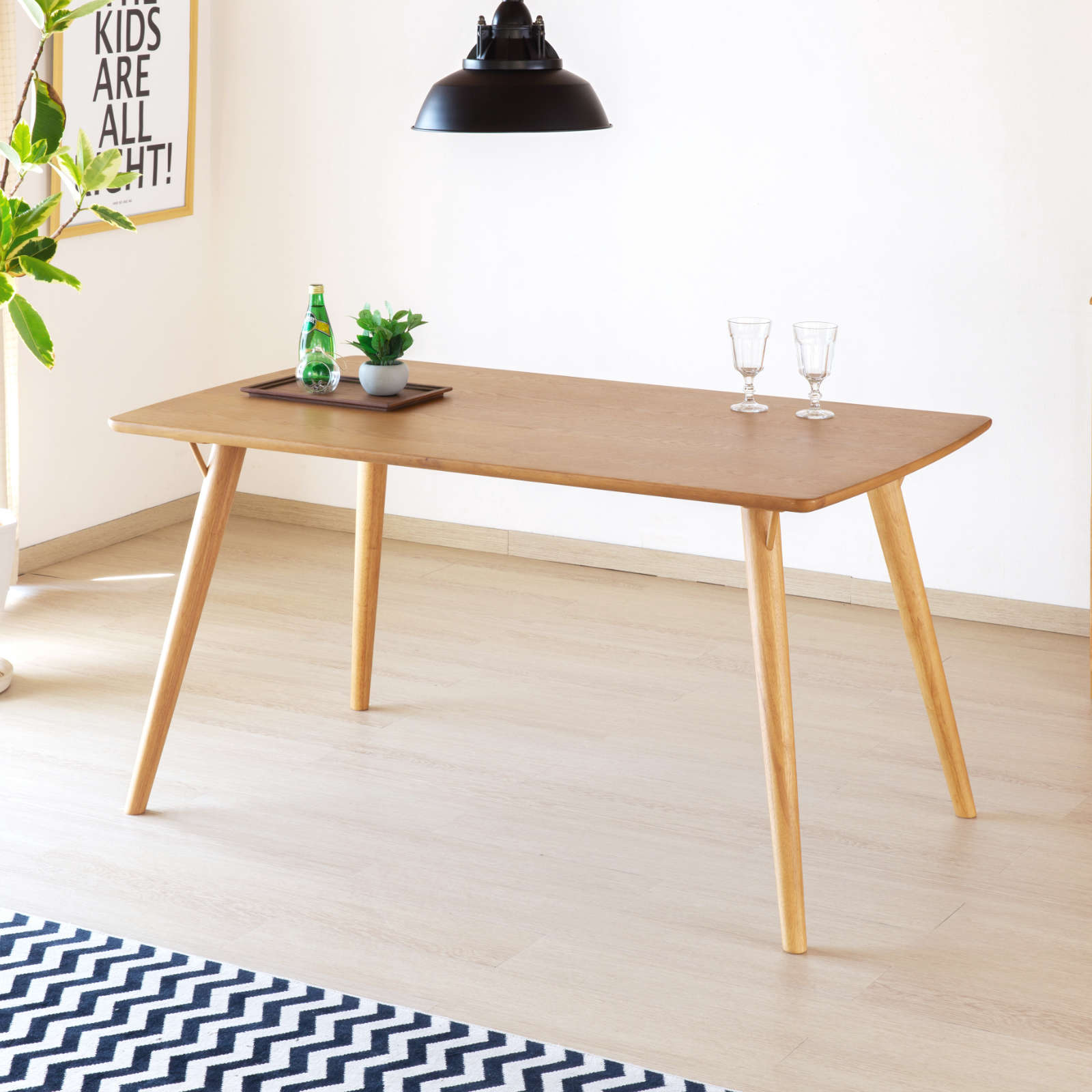 クローン ダイニングテーブル 140 (ライトブラウン)