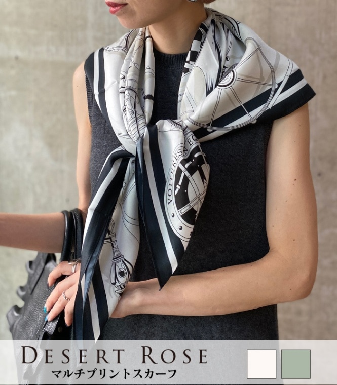【DESERT ROSE】マルチプリントスカーフ87★KORBSC-13