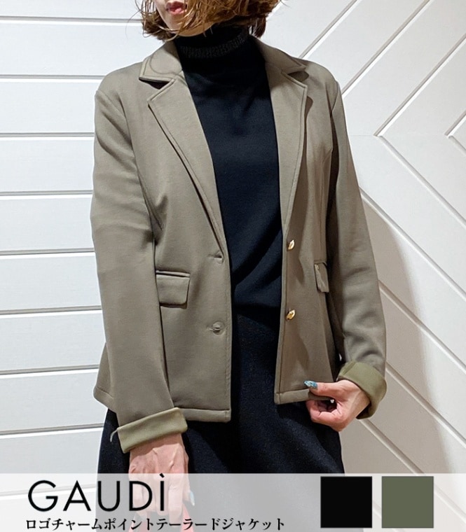 【SALE】【GAUDi】ロゴチャームポイントテーラードジャケット▼☆IT421BD34005