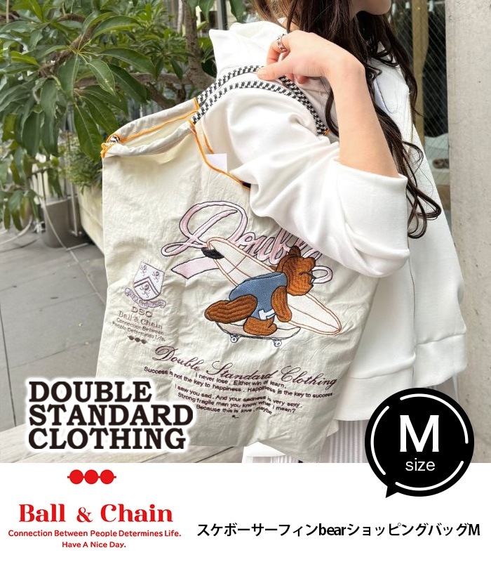 【DOUBLE STANDARD CLOTHING】スケボーサーフィンbearショッピングバッグM★☆0400-006-251