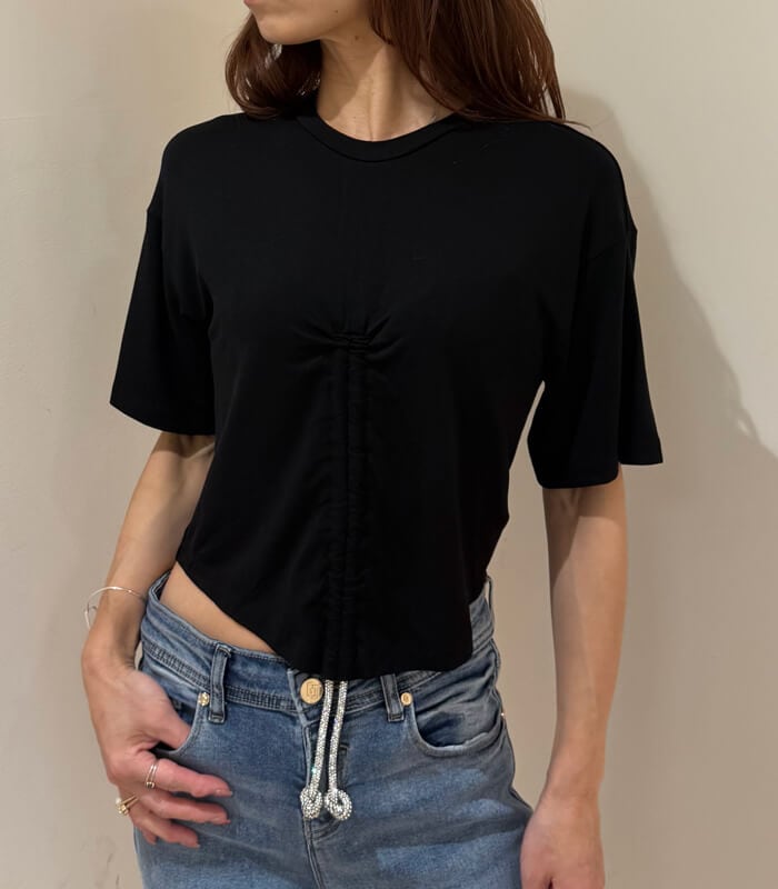 【SILVIAN HEACH】ドロストクロップドTシャツ▼GPA24339