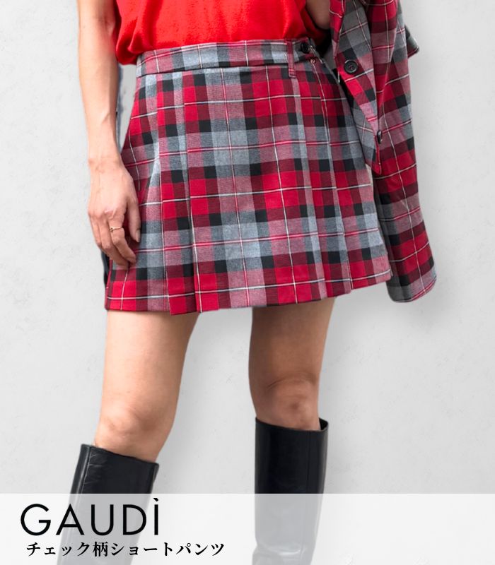 【GAUDI】チェック柄ショートパンツ★IT521BD25032