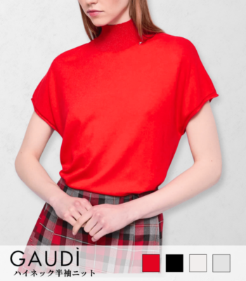 【GAUDI】ハイネック半袖ニット★☆IT521BD53021