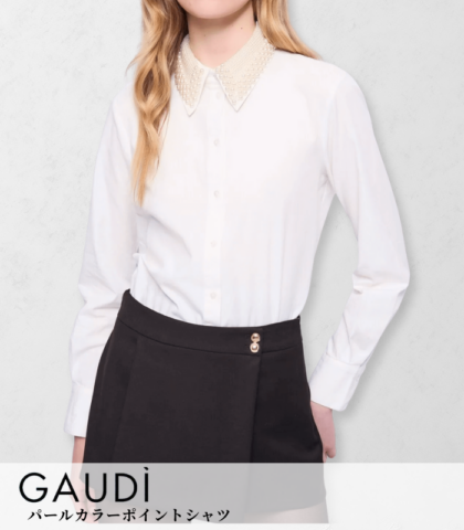 【GAUDI】パールカラーポイントシャツ★IT521FD45011