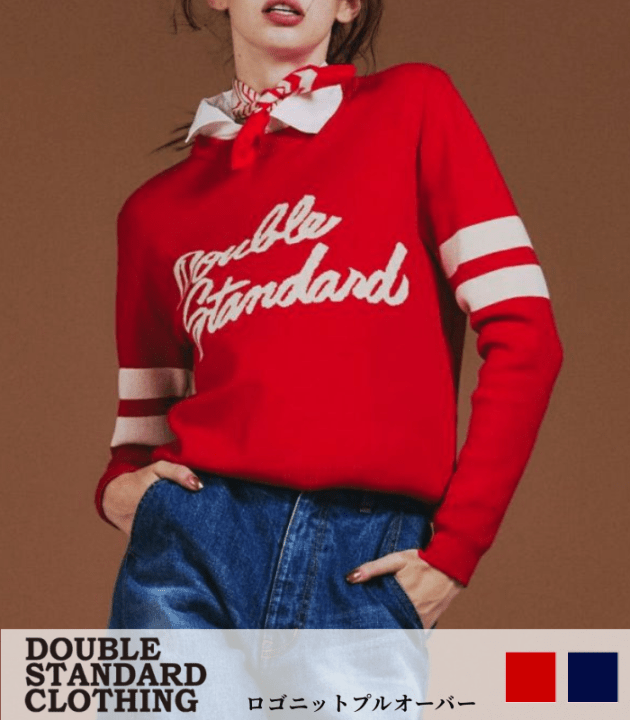【DOUBLE STANDARD CLOTHING】ロゴニットプルオーバー★☆0209-010-254