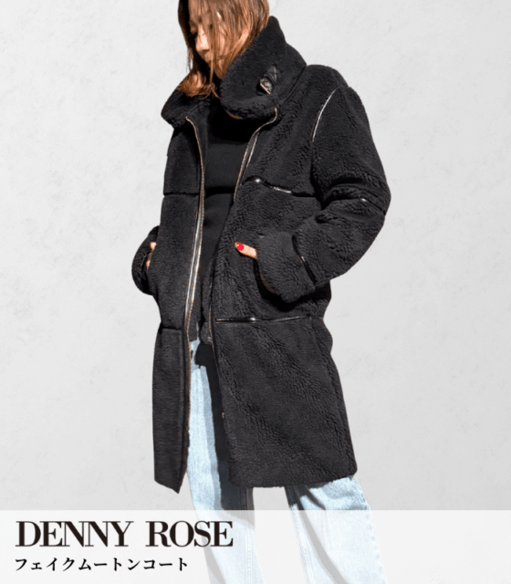 【SALE】【DENNY ROSE】フェイクムートンコート▼IT421ND39002