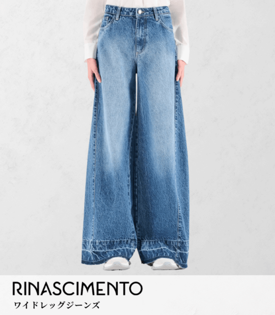 【RINASCIMENTO】ワイドレッグジーンズ★ITRIN127395