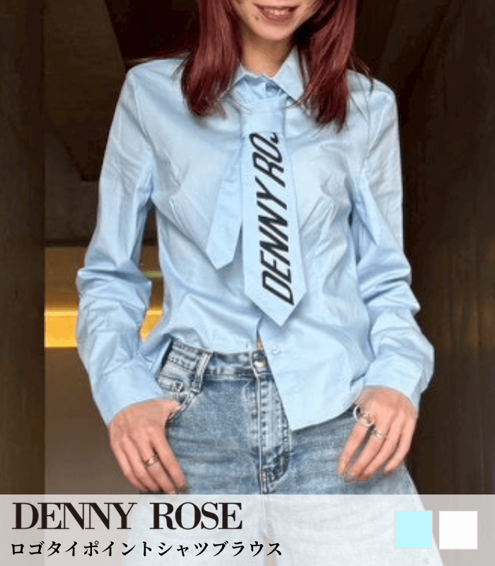 【DENNY ROSE】ロゴタイポイントシャツブラウス★IT611DD45008