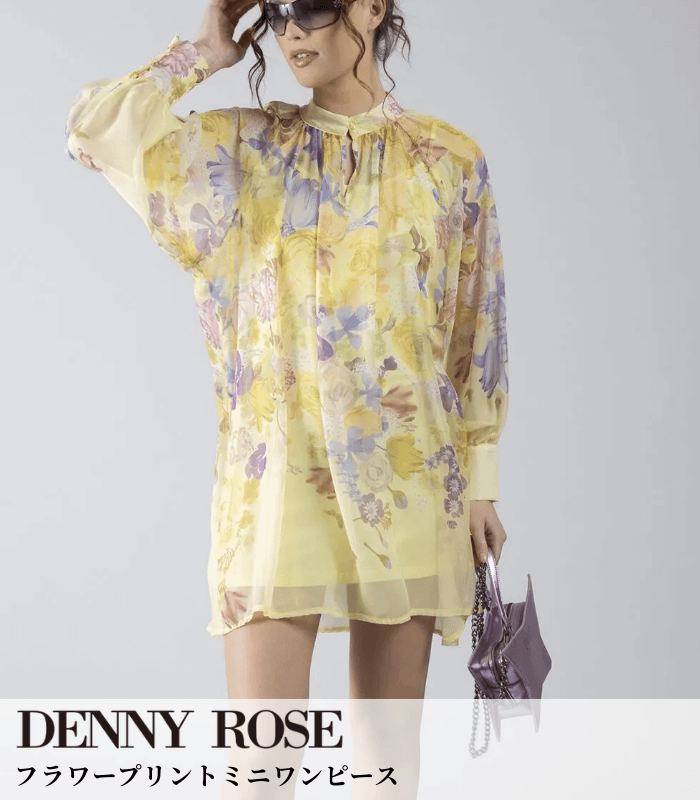 【DENNY ROSE】フラワープリントミニワンピース★IT611ND15008
