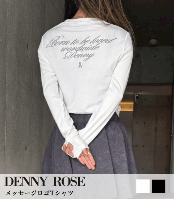 【DENNY ROSE】メッセージロゴTシャツ★IT611DD64014