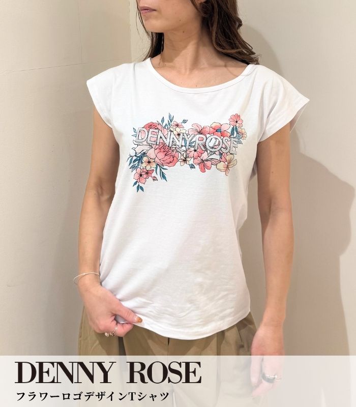 【DENNY ROSE】フラワーロゴデザインTシャツ★IT611ND64014