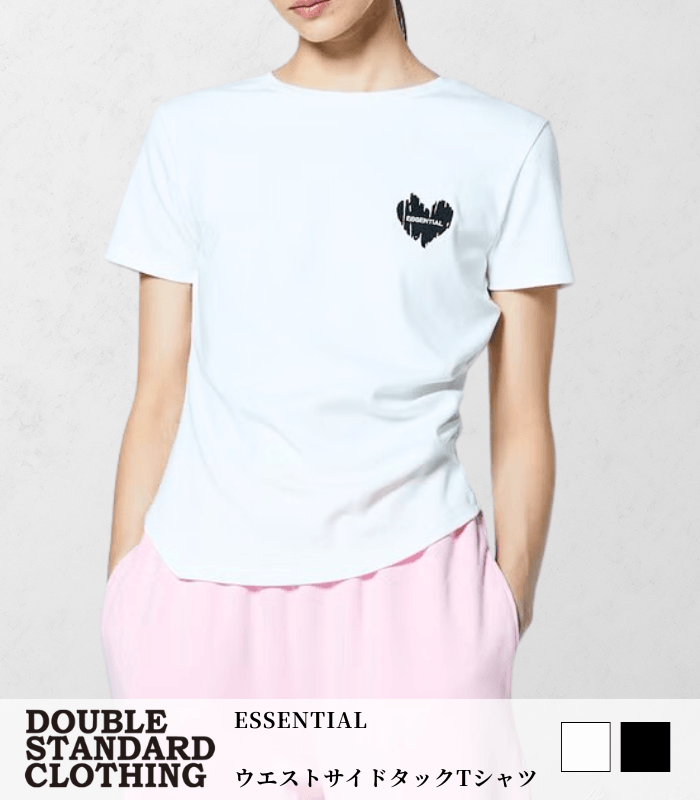 【DOUBLE STANDARD CLOTHING/ESSENTIAL】ウエストサイドタックTシャツ★2508-250-261