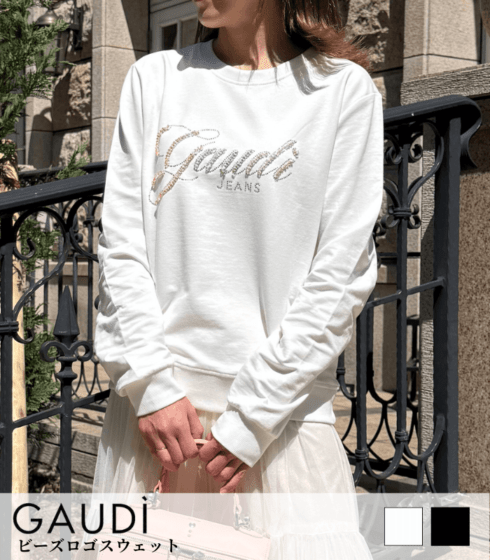 【GAUDI】ビーズロゴスウェット★IT611BD64078