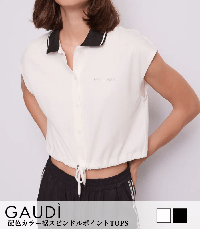 【GAUDI】配色カラー裾スピンドルポイントTOPS★IT611BD64021