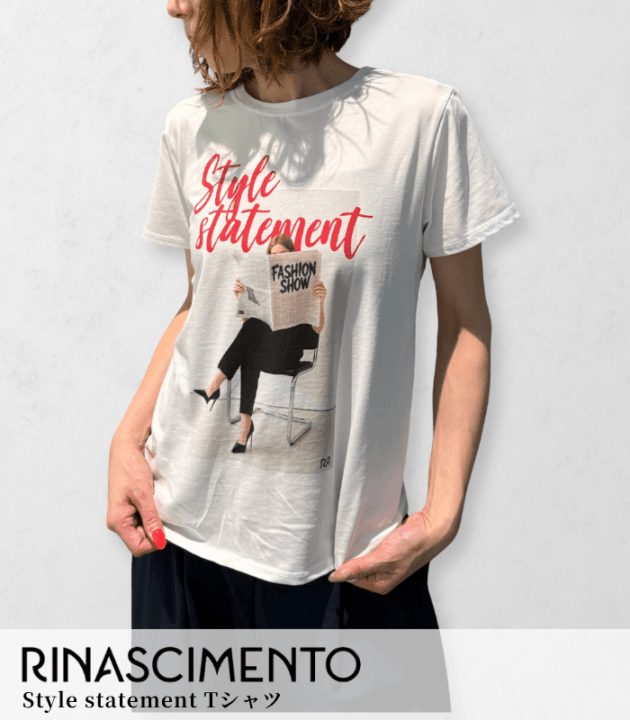 【RINASCIMENTO】Style statement Tシャツ★☆ITRIN129252