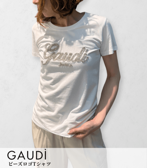 【GAUDI】ビーズロゴTシャツ★☆IT611BD64076