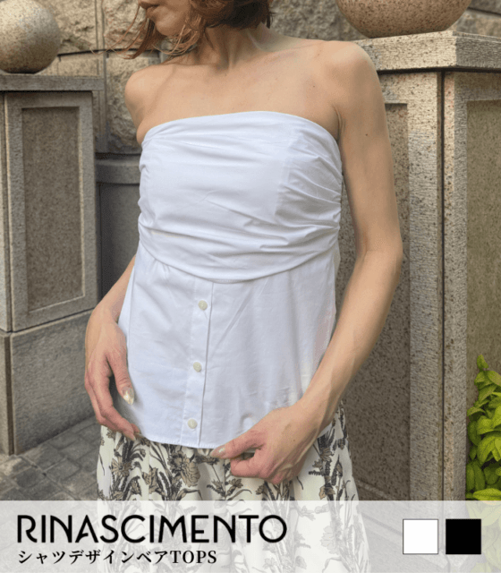 【RINASCIMENTO】シャツデザインベアTOPS★ITRIN20340