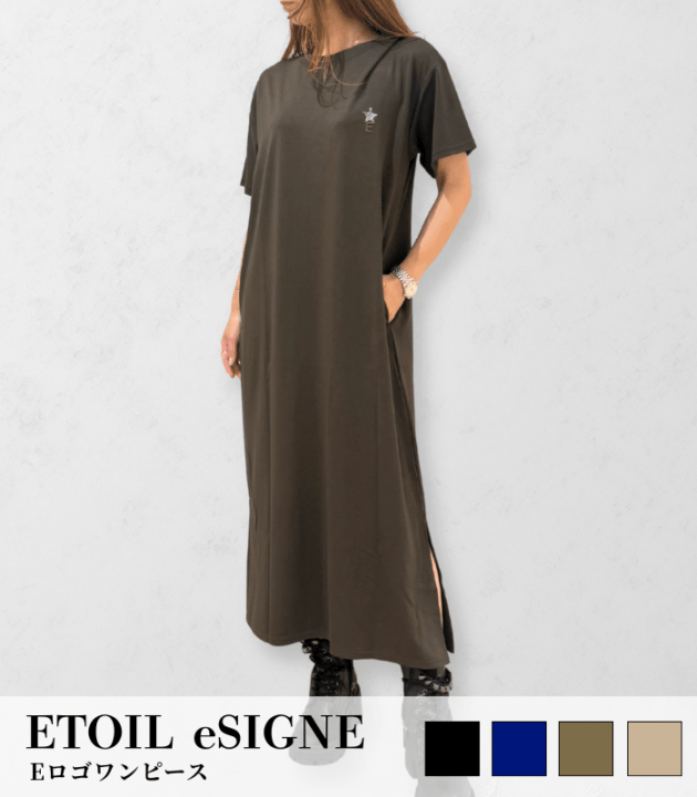 【ETOIL eSIGNE】Eロゴワンピース★☆IT2601405