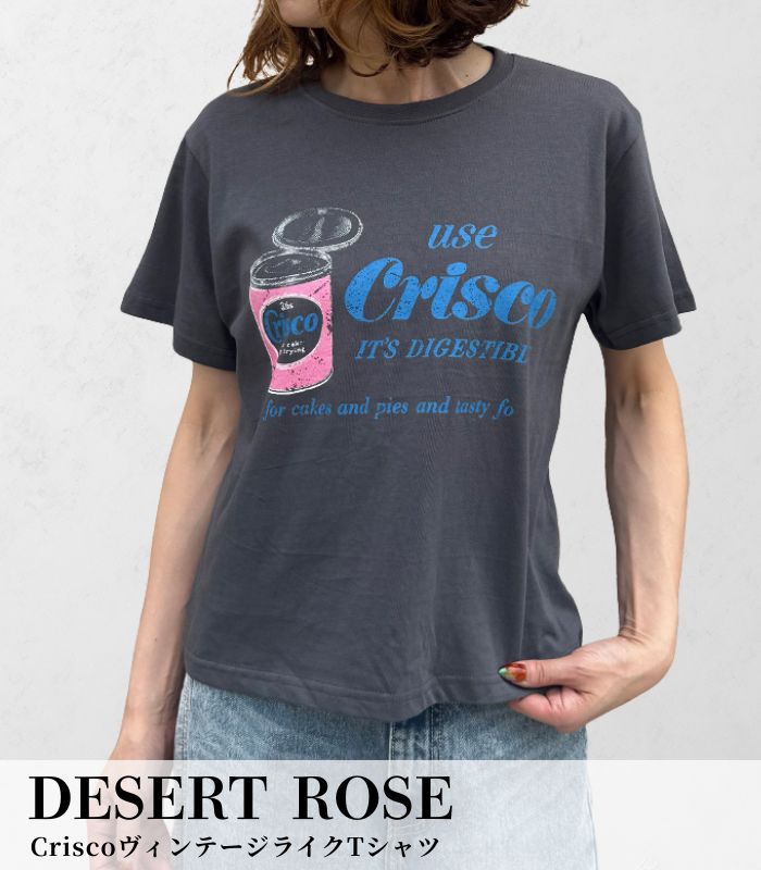 【SALE】【DESERT ROSE】CriscoヴィンテージライクTシャツ▼☆DSCS-1