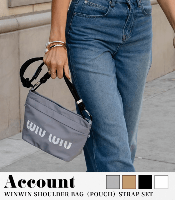 【Account MICALLE】WINWIN SHOULDER BAG（POUCH）STRAP SET★MAC107GEE