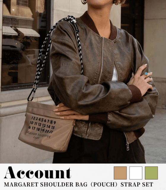 【Account MICALLE】MARGARET SHOULDER BAG（POUCH）STRAP SET★MAC108GEE