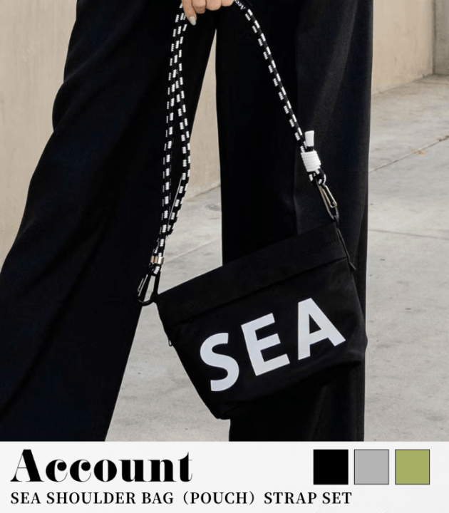 【Account MICALLE】SEA SHOULDER BAG（POUCH）STRAP SET★MAC109GEE