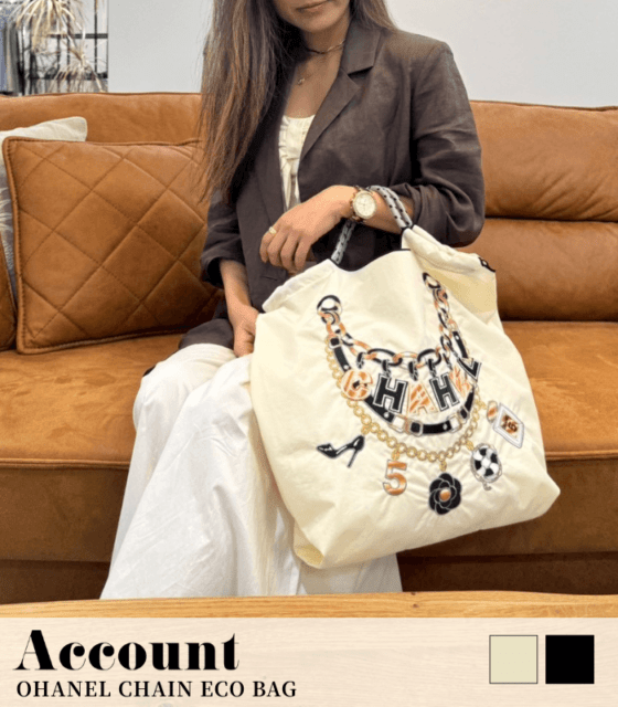 【Account MICALLE】OHANEL CHAIN ECO BAG★MAF101GEE