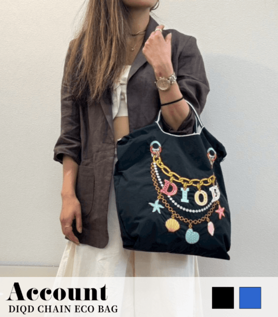 【Account MICALLE】DIQD CHAIN ECO BAG★MAF104GEE